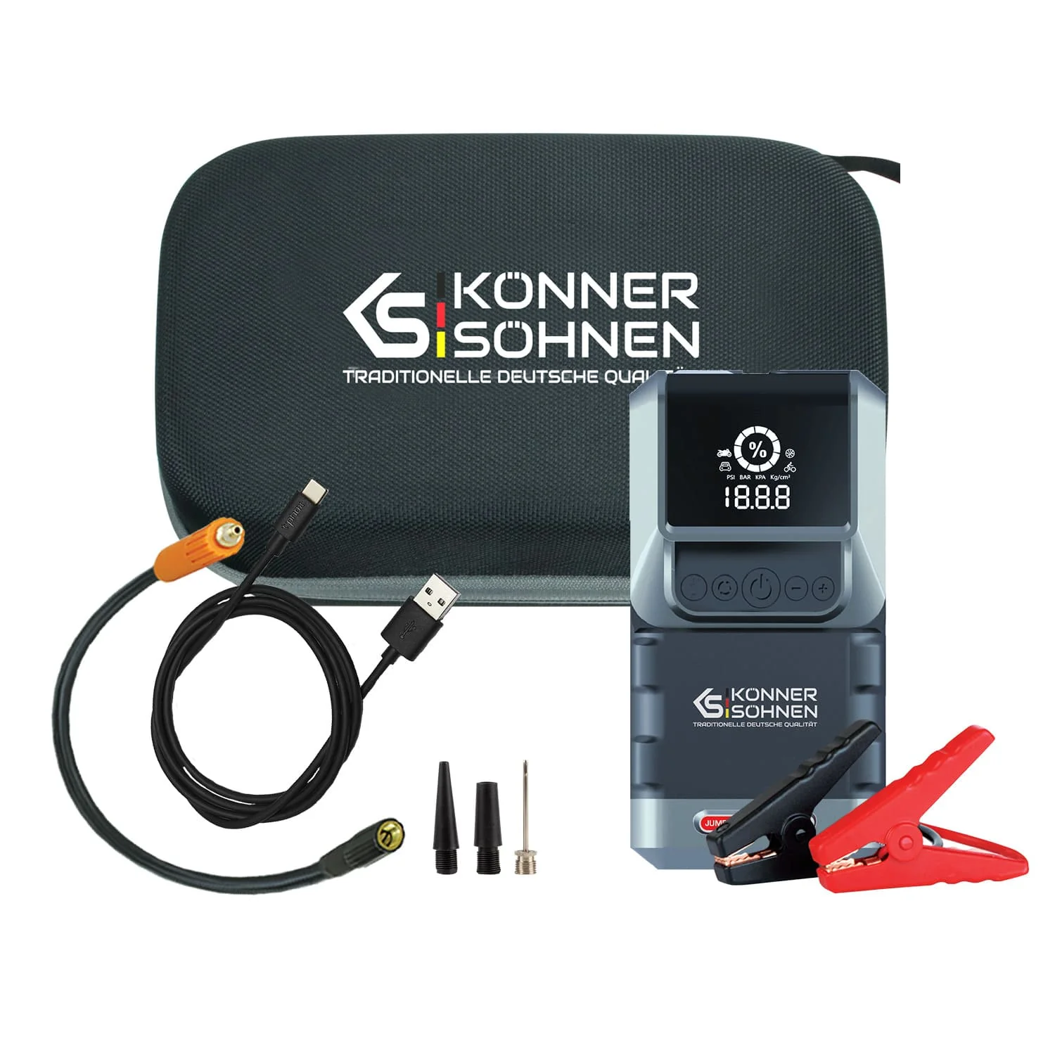 Könner & Söhnen akutoitel kompressoriga käivitusabi KS JSP-1300 3 Könner & Söhnen akutoitel kompressoriga käivitusabi KS JSP-1300