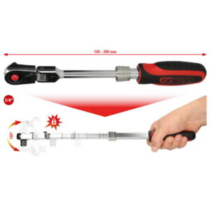 Kahesuunaline teleskoopnarre 1/4´´ 72 hammast Slimpower, KS Tools