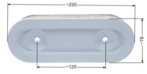 Õhufilter B&S ovaalne 7-11 HP horisontaalse võlliga
