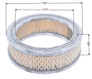 Õhufilter Kohler läbimõõt 152 x 117 x 48 mm