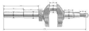 Crankshaft Loncin LC1P65FE ORIGINAL PART