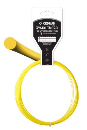 Trimmer line 1.3/15m /packaged/ round yellow