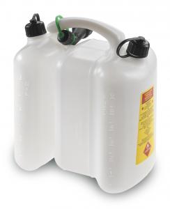 Canister combi white-transparent 6+3L with funnel