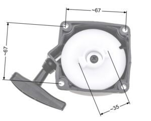 Recoil starter NAC CG330B CG430B brushcutters available in DIY stores