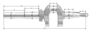 Crankshaft Loncin LC1P61FE ORIGINAL PART