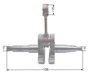 Crankshaft NAC CS4500 CS5200 chainsaws available in DIY stores
