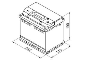 Bosch S4 005 60Ah 540A 242x175x190 -+