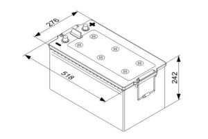 Bosch T5 080 225Ah 1150A 518x276x242+-