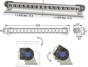 Hella LED470 Single Twin kaugtuli ref.35