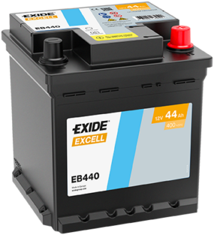 Exide Excell 44Ah 400A 175x175x190-+