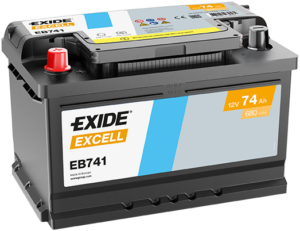 Exide Excell 74Ah 680A 278x175x190+-