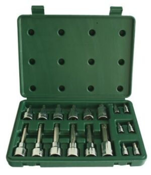 18-osa torx kompl. 1/4&1/2